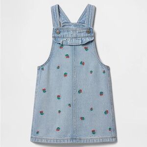 babyGap Light Wash Cherry Embroidered Ruffle Skirtall - 5T